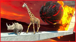 DANGEROUS GIANT FIREBALL ESCAPE | ARBS - Animal Revolt Battle Simulator