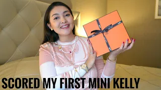 MY FIRST HERMES MINI KELLY FRESH FROM BOUTIQUE | UNBOXING AND FIRST IMPRESSION