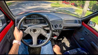 1994 Peugeot 205 XAD [1.9 D 64HP] | POV Test Drive #1858 Joe Black