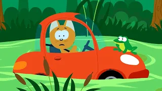 Котенок и волшебный гараж 🚜 – Приключения в болоте – Мультфильм для детей про машинки