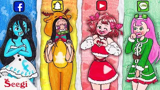 Top Trending SOCIAL NETWORK Fashion Style CHRISTMAS | Stop Motion Paper | Seegi Channel