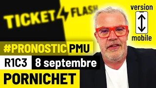 Pronostic PMU course Ticket Flash Turf - Pornichet (R1C3 du 8 septembre 2021 - mobile)