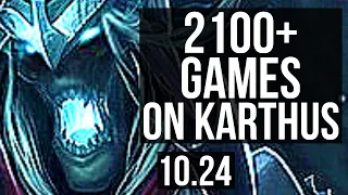 KARTHUS vs XIN ZHAO (JUNGLE) | 2.8M mastery, 1/0/6, 2100+ games | KR Master | v10.24