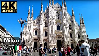 MILAN,Italy 4k 2022 walking tour.City center,fashion district
