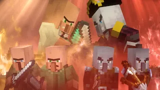 Villagers vs Pillagers Life FULL MOVIE MINECRAFT ANIMATION