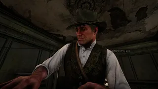 Arthur Morgan being happy and full of joy (House Building Theme)