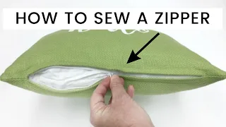 How To Sew A Zipper ( Into A Pillow)!