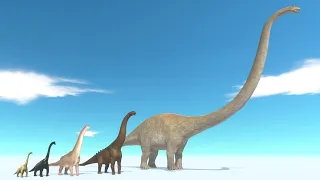 Brachiosaurs of Evolution VS All Dinosaurs Escape From T-Rex Animal Revolt Battle Simulator Gameplay