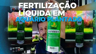 Fertilização líquida em aquário plantado #aquarioplantado