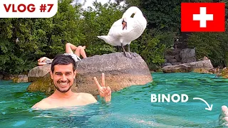 Swimming with Binod in Switzerland | Dhruv Rathee Vlog