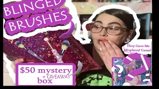 They Gave Me Misshapen Brushes-Blinged Brushes Mystery Box + GIVEAWAY-UNBOXING-REVIEW
