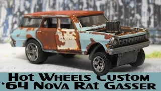 Hot Wheels Custom Rat Rod Gasser '64 Nova Wagon