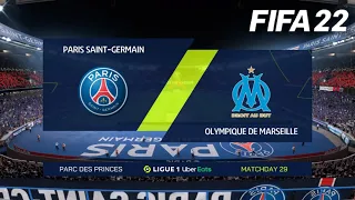 PARIS SAINT GERMAIN vs. MARSEILLE | LIGUE 1 UBEREATS | FIFA 22 (FULL GAMEPLAY)