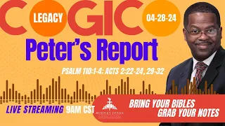 Join Dr. Rodney Jones LIVE COGIC Legacy Sunday School, Peter's Report