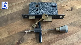 896. Imperial 5 Lever Mortice Sash Lock picked and gutted with homemade lever lock pick tools