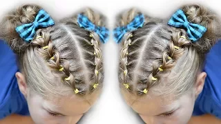 Pull Through Braid Pigtails - Elastic School Hairstyle