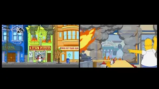 Bob's Burgers Intro vs  Simpsons Couch Gag Comparison