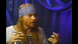 Guns N' Roses - Interviews About Winning the MTV Video Vanguard Award (MTV News 1991)