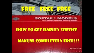 How to Get FREE Harley Service Manuals and Parts List