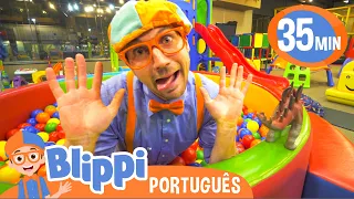 Blippi Visita um Parque Coberto | Melhores Episódios de Blippi em Português | Vídeos Educativos