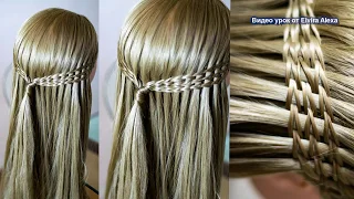 Причёска для длинных волос  Коса Водопад  Коса в школу   Hair tutorial Trenza cascada