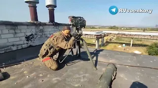 Russian ATGM "Kornet" missiles Crew in action at Seversk.