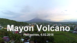 Mayon Volcano eruption time-lapse HD