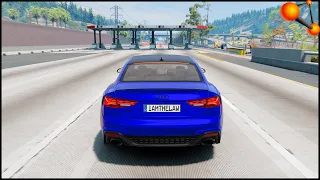 AUDI BRAKE TEST! 💥 220 km/h 💥 - BeamNg Drive