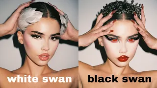 white swan to black swan *Halloween GRWM*