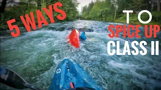 Whitewater Kayak Skills Practice on Class II