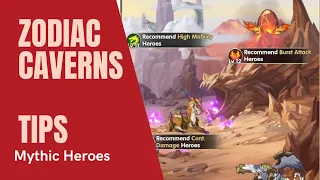 Zodiac Caverns Line up and tips || Mythic Heroes