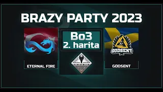 ETERNAL FIRE 🆚 GODSENT | 2.HARİTA ANUBIS | Bo3 | Brazy Party 2023 | @rootthegamer