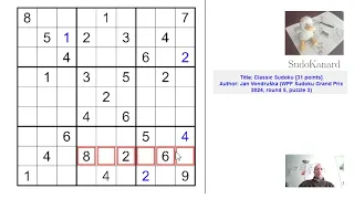 Sudoku classique, par Jan Vondruška (WPF Sudoku Grand Prix 2024, round 5, puzzle 3)