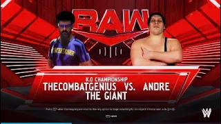 WWE Raw|The Combat Genius vs Andre The Giant: K.O Championship match WWE2K24