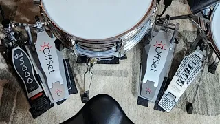 Offset Eclipse double bass pedal. My reimagined kit. Toms to the left of me, hi hats to the right!