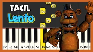 FNaF 1 Five Nights at Freddy's - TUTORIAL DE PIANO FÁCIL  Lento