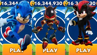 Sonic Dash - Movie Sonic vs Grim Sonic vs Shadow  - All Characters Unlocked - Gameplay