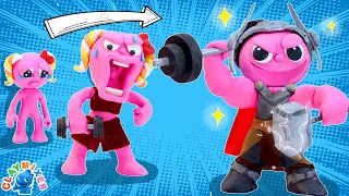 Tiny Pink From Weakness Becomes Lady Thor - Tiny Clay Life Story | TDC Clay Mew Funny Animation