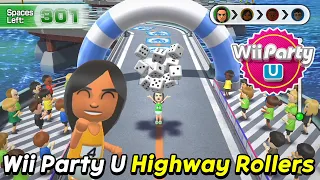 Wii Party U Highway Rollers Gameplay Harry vs Haixiang vs Massimo vs Kaori | AlexGamingTV