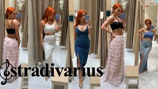 STRADIVARIUS TRY ON HAUL/DENIM SPRING DRESSES/READY TO WEAR OUTFITS/SPRING SUMMER OUTFIT IDEAS/DUBAI