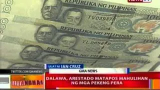 BT: Dalawa, arestado matapos mahulihan ng mga pekeng pera