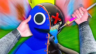 BLUE TURNED TO BLACK! ILLEGAL Experiments on BLACK from RAINBOW FRIENDS in VR!