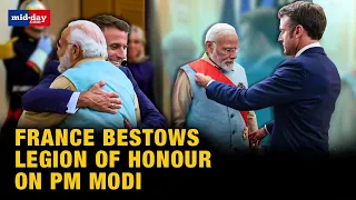 PM Modi France Visit 2023: French Pres Macron Receives PM Modi, Confers Him With Legion Of Honour