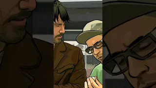 A SCANNER DARKLY: Yeah dude, don't blame the drugs! Woody Harrelson, Keanu Reeves, Robert Downey Jr.