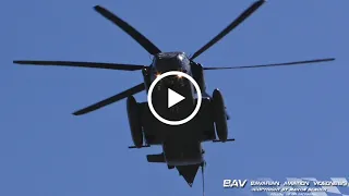 Sikorsky CH-53GS Sea Stallion - German Air Force 85+12 - flypast at Memmingen Airport [1080p]