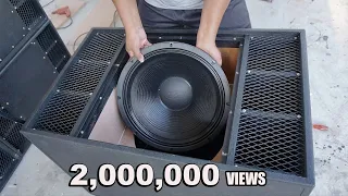 DIY handmade super subwoofer 18'' - Super nice speaker cabinet design