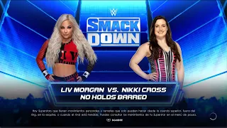 WWE2K22 No Holds Barred Match Liv Morgan VS Nikki Cross