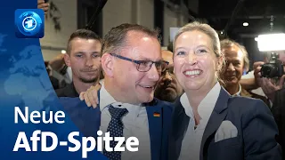 Parteitag in Riesa: Chrupalla und Weidel an AfD-Spitze gewählt