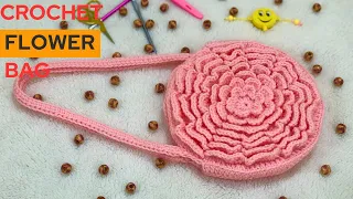 Crochet flower bag | Crochet mega flower bag | Crochet bag