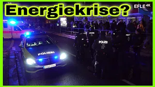 Montagsdemo gegen Energiepolitik in Leipzig / Polizei aus mehreren Bundesländern im Einsatz